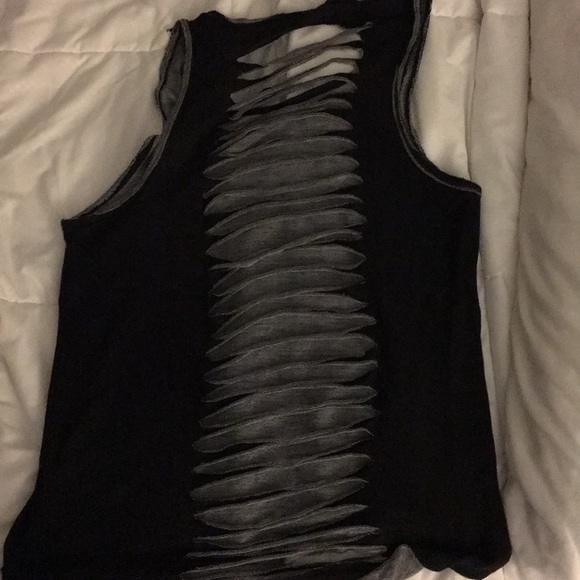 Black/grey tank with cut out back - Picture 2 of 2